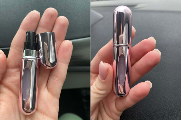 Эта штука крепится к флакону вместо пульверизатора и позволяет собрать ароматную влагу. Фото.