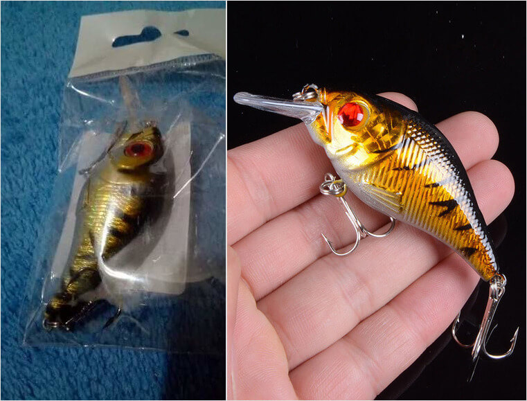 Эта наживка погружается на глубину от 20 см до 2 м. Фото.