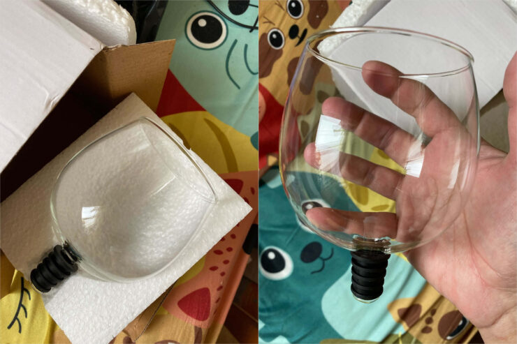 Закрепите эту пробку-бокал на бутылке и пейте. Главное — сильно не запрокидывайте. Фото.