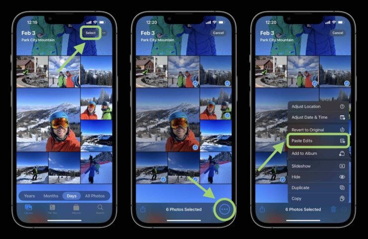 Как отредактировать несколько фото на Айфоне. Выбрать несколько фотографий можно не только тапая по каждой, но и свайпом. Как отредактировать несколько фото на Айфоне. Выбрать несколько фотографий можно не только тапая по каждой, но и свайпом. Фото.