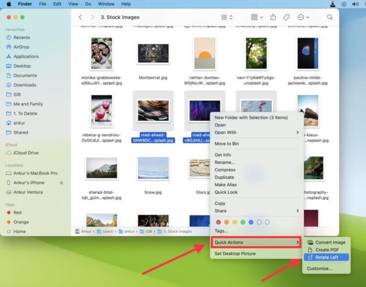 Как повернуть изображения — macOS. Переворот через Finder наиболее удобен, если вы не привязаны к экосистеме Apple. Фото.