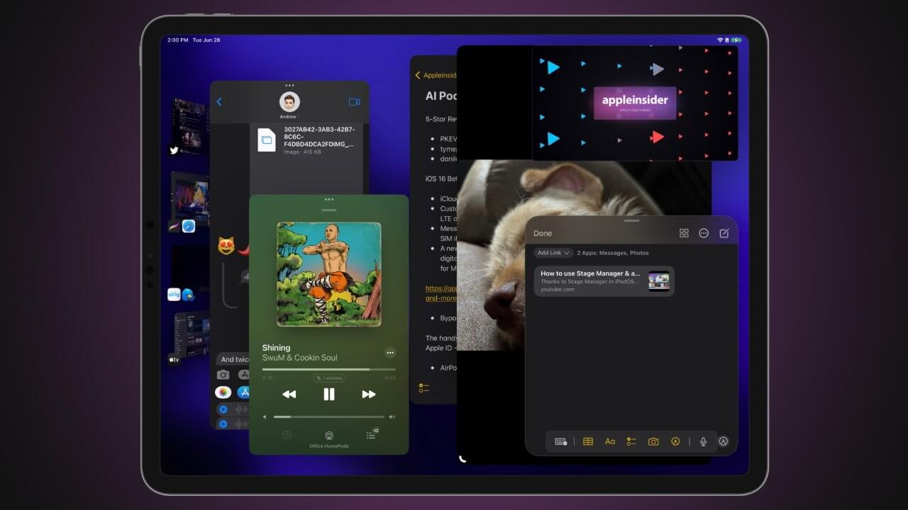 Диагонали экрана 11-дюймового iPad может не хватить для комфортного использования Stage Manager. Фото.