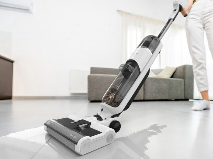 Беспроводной моющий пылесос. Redkey W12 не оставляет после себя ни капли влаги. Фото.