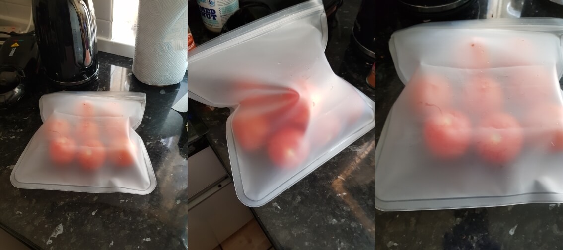 В таких пакетах можно даже брать овощи с собой на работу. Фото.