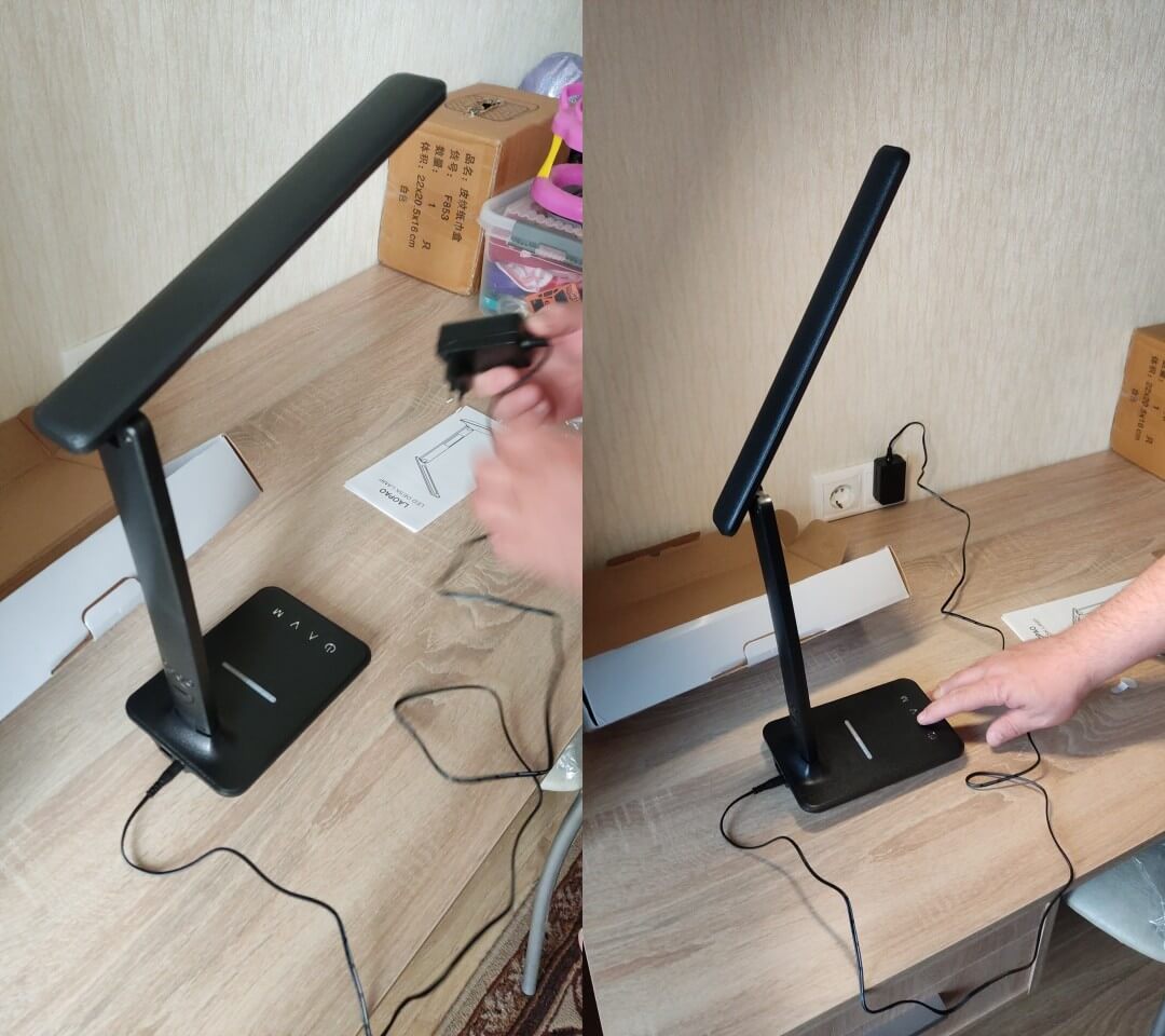 Плюс ко всему, лампа ярко осветит ваше рабочее место и сбережет зрение. Фото.