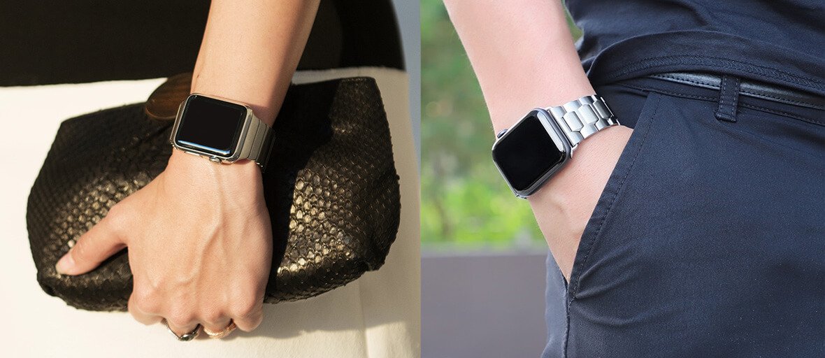 Стальные браслеты существуют в различных вариантах. Можно выбрать любой понравившийся. Фото.