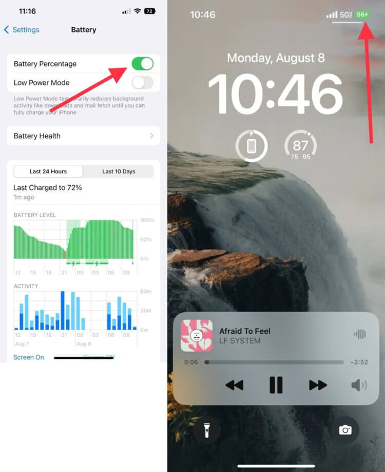 В iOS 16 вернулся индикатор заряда аккумулятора в процентах - Лайфхакер