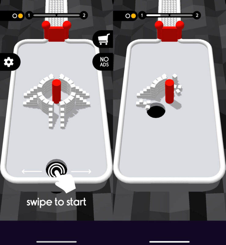 Скачать игру Color Hole 3D. Вот такие простые игрушки и позволяют отлично убивать время в ожидании чего-либо. Фото.