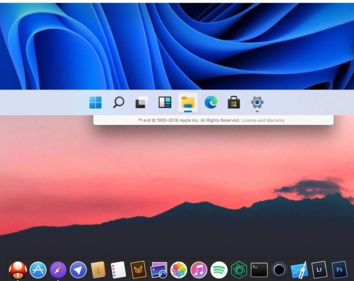 Windows 11 features copied from macOS