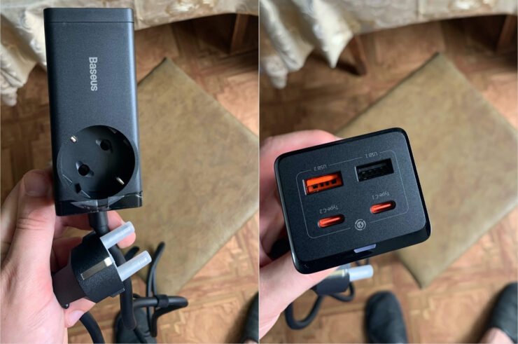 Классный сетевой фильтр, который можно использовать как ЗУ. Фото.