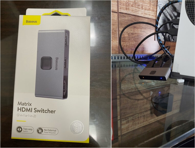 Этот HDMI-свитчер позволит переключаться между тремя устройствами. Фото.
