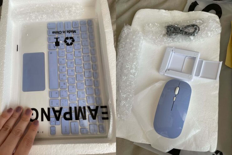 Вариант с трекпадом позволяет не таскать с собой мышку. Фото.