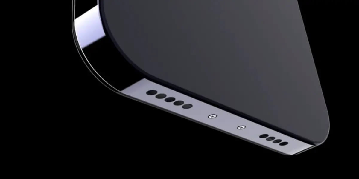 Айфон без разъемов смотрелся бы очень эффектно. Но не практично. Фото.