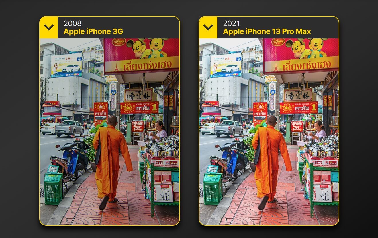 А вот iPhone 3G уже не мылит изображение, хотя по детализации все равно уступает современным моделям. Фото.