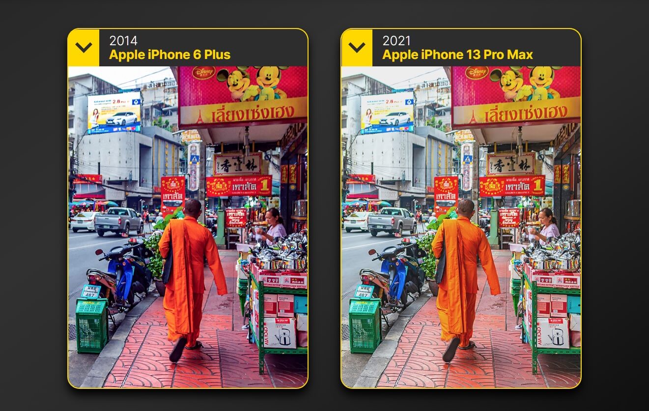 Начиная с iPhone 6 Plus, Apple приступила к экспериментам с контрастностью. Фото.