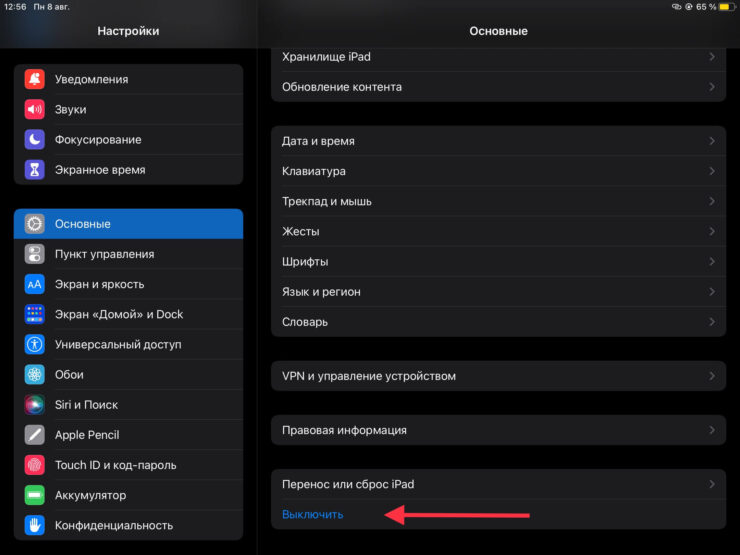 Как отключить экранное время. Перезагрузка — самый простой способ восстановить работоспособность Экранного времени. Фото.