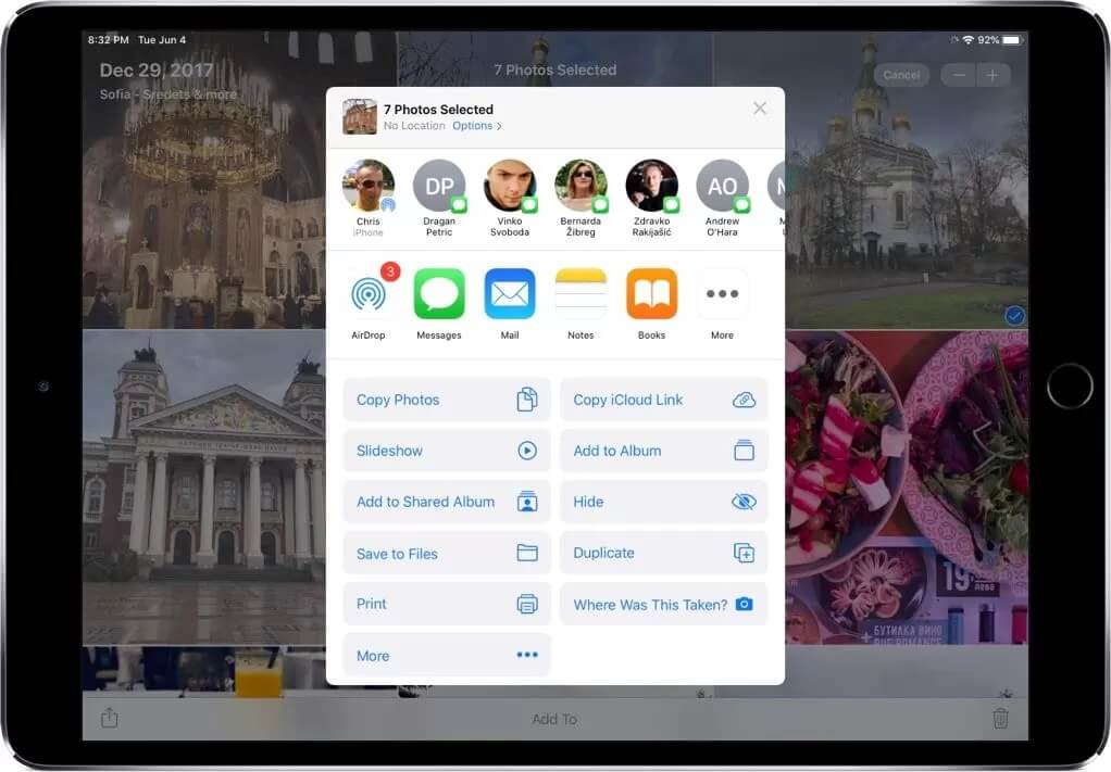 В такой ситуации лучше избавиться от ненужных контактов в меню “Поделиться”. Фото.