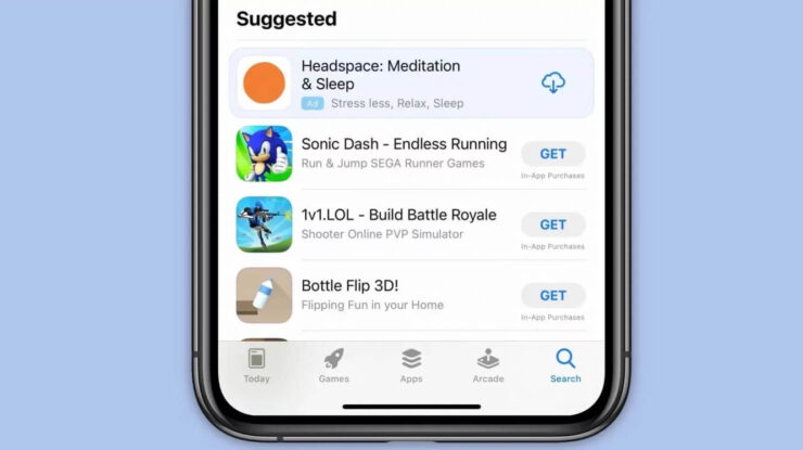 Сейчас реклама пока есть только в App Store. Фото.