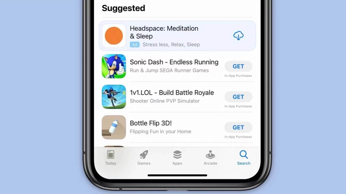 Сейчас реклама пока есть только в App Store. Фото.