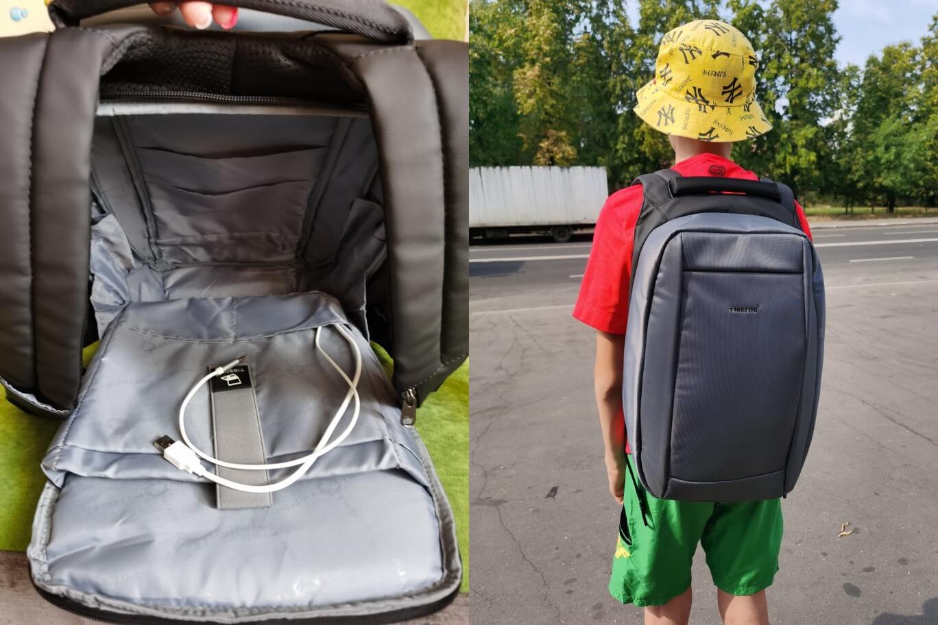 В такой рюкзак легко войдет ноутбук диагональю 15,6 дюйма. Фото.