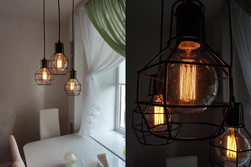 Посмотрите, как здорово такие лампы дополняют интерьер. Фото.