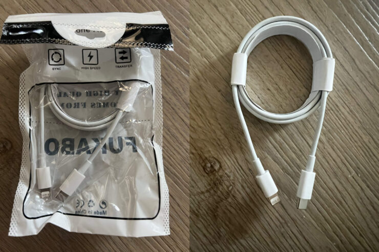 Кабель для iPhone. Этот кабель совместим с любым Айфоном. Кабель для iPhone. Этот кабель совместим с любым Айфоном. Фото.