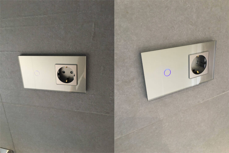 Сенсорный выключатель — это красиво и удобно. Фото.