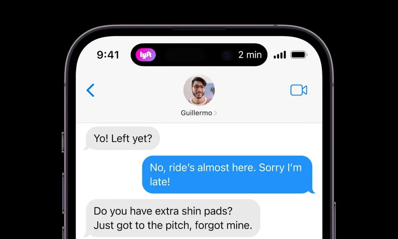 Зачастую информация на Dynamic Island выглядит очень навязчивой. Фото.