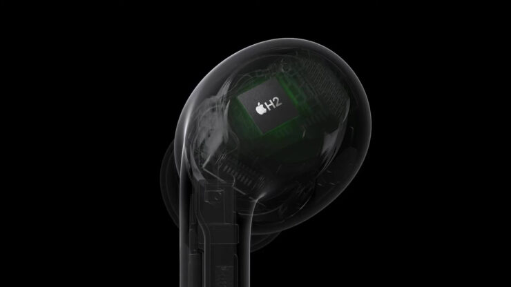 AirPods Pro 2 — шумоподавление. Новый чип, новые возможности шумоподавления. Фото.