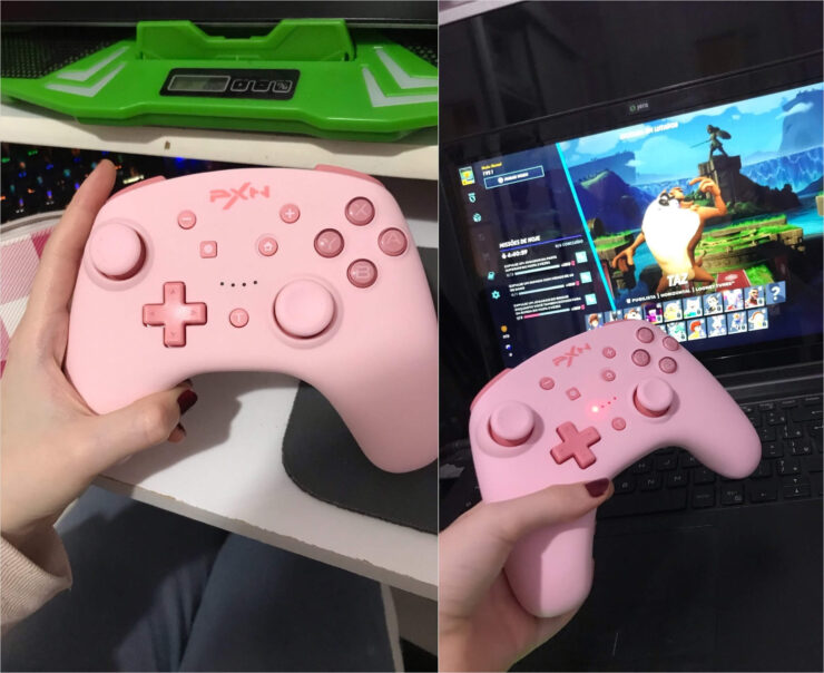 Геймпад для Nintendo Switch и ПК. Красивый контроллер, правда? А ещё и с NFC. Фото.