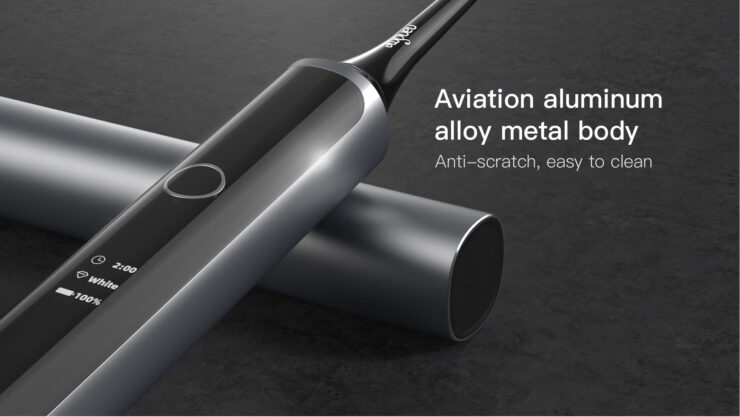 Зубная щётка Nandme NX9000 способна отбелить ваши зубы за счёт грамотно подстроенных режимов и отслеживания эффективности чистки. Фото.