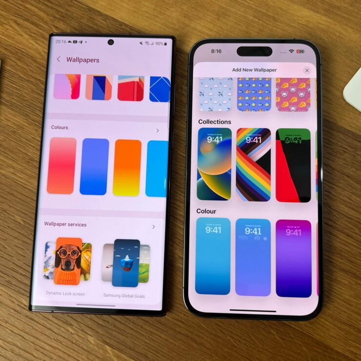 Экран блокировки — Самсунг. Выбор обоев совпадает практически один в один. Экран блокировки — Самсунг. Выбор обоев совпадает практически один в один. Фото.