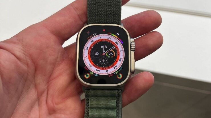 Дизайн Apple Watch Ultra. Возможно, не будь этой защиты колесика, и смотрелись бы часы лучше. Фото.