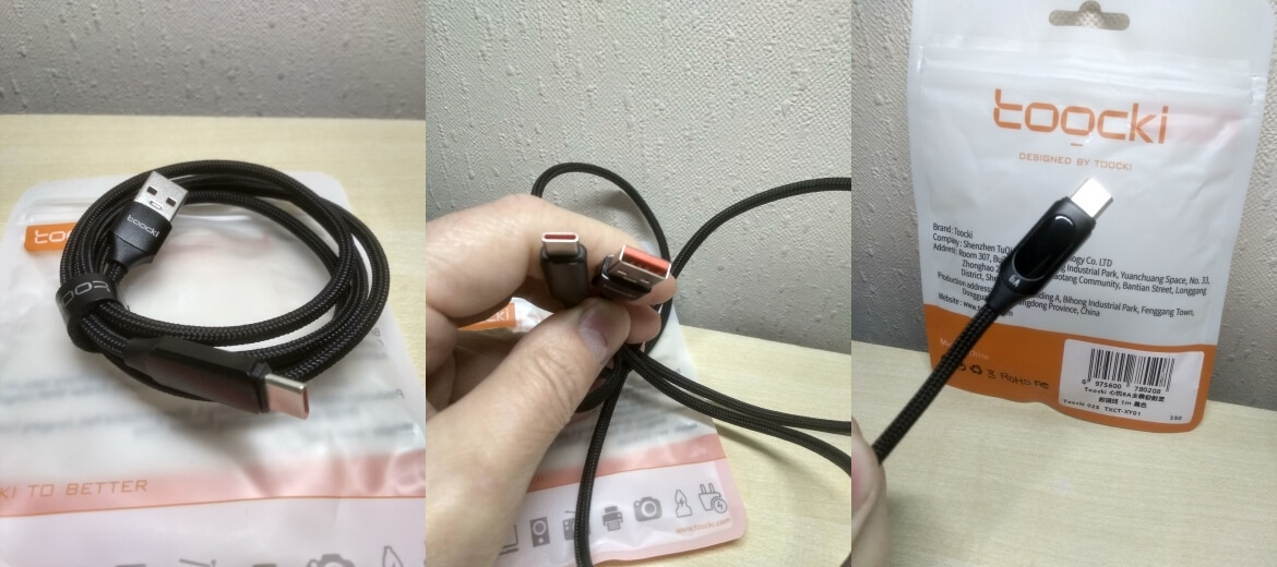 Провод плетеный, поэтому прослужит значительно дольше, чем комплектный кабель от Apple. Фото.