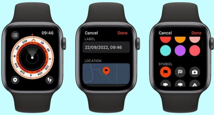 Путевые точки — Apple Watch. Хорошо, что можно выбрать цвет для каждой точки. Тогда более четко можно планировать маршрут. Путевые точки — Apple Watch. Хорошо, что можно выбрать цвет для каждой точки. Тогда более четко можно планировать маршрут. Фото.