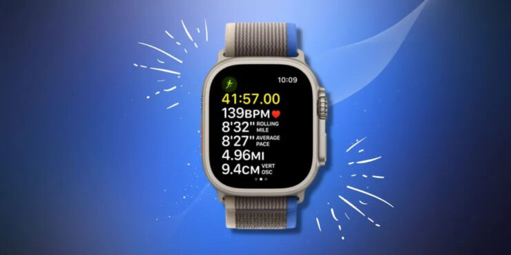 На экране Apple Watch Ultra помещается больше полезной информации. Фото.