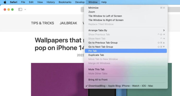 Это самый долгий способ, чтобы закрепить вкладку. Фото.