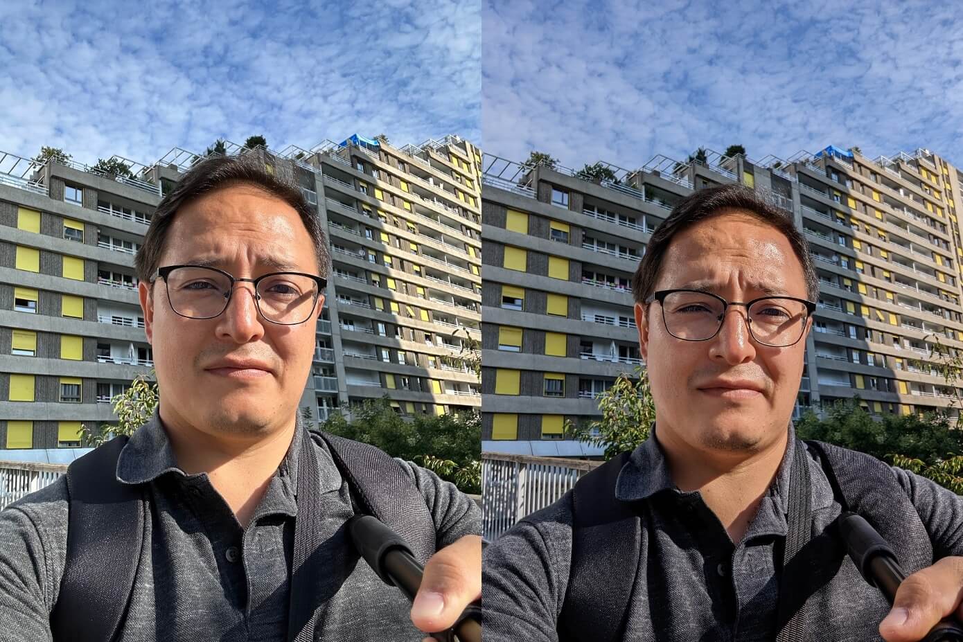 iPhone 14 Pro (слева) чуть лучше обработал фон, а Google Pixel 6 Pro (справа) недоэкспанировал его. Фото.