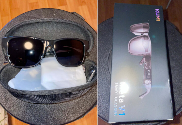 Очки могут быть совмещены с наушниками. Фото.