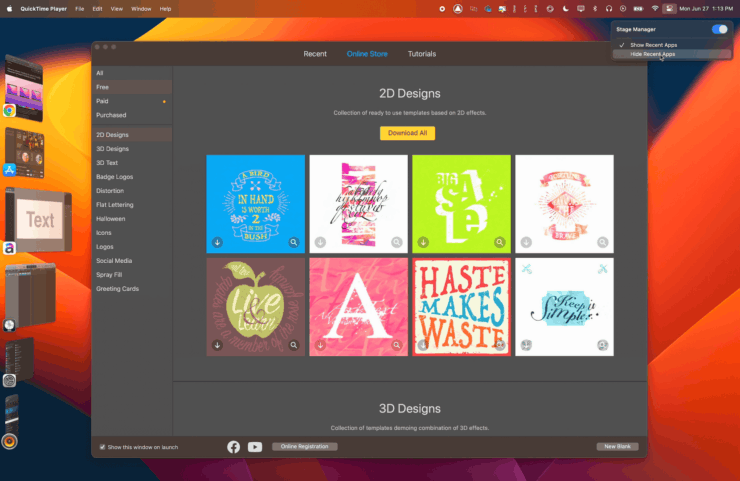 Как пользоваться Stage Manager в macOS Ventura. Когда активно только одно окно, то смотрится такая компоновка очень удобно. Как пользоваться Stage Manager в macOS Ventura. Когда активно только одно окно, то смотрится такая компоновка очень удобно. Фото.