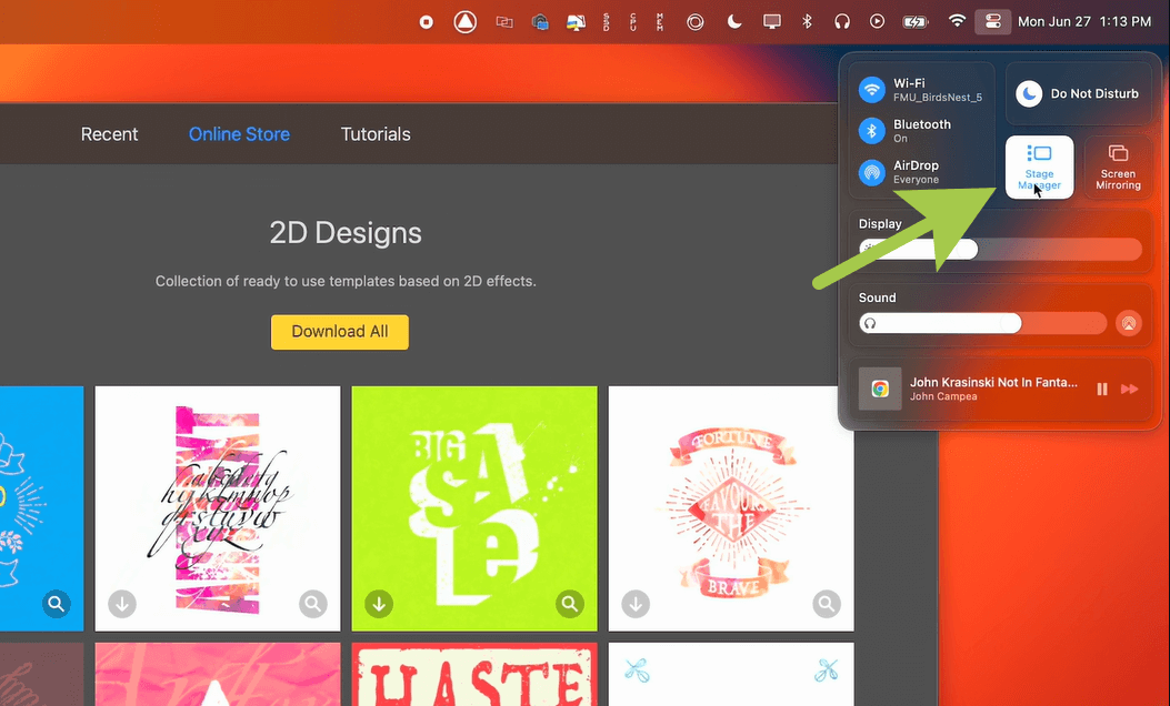 Запуск через Пункт управления происходит в одно нажатие. Фото.