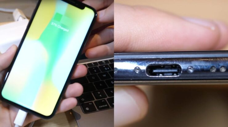 USB-C в Айфоне. Энтузиасты умудрились установить USB-C в iPhone X. Фото.