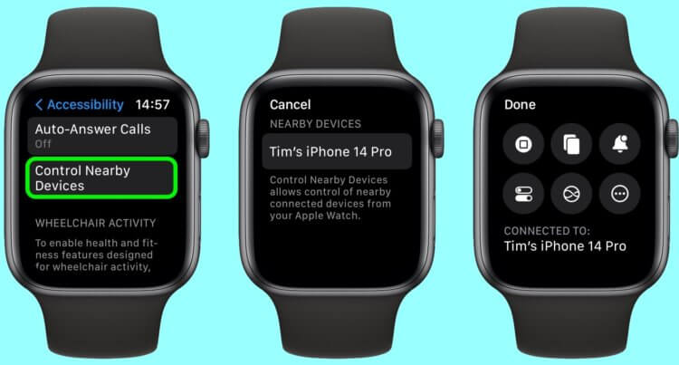 Как управлять Айфоном с Apple Watch. Подобная функция позволяет проверить отклик системы, когда реакции на кнопки никакой нет. Как управлять Айфоном с Apple Watch. Подобная функция позволяет проверить отклик системы, когда реакции на кнопки никакой нет. Фото.