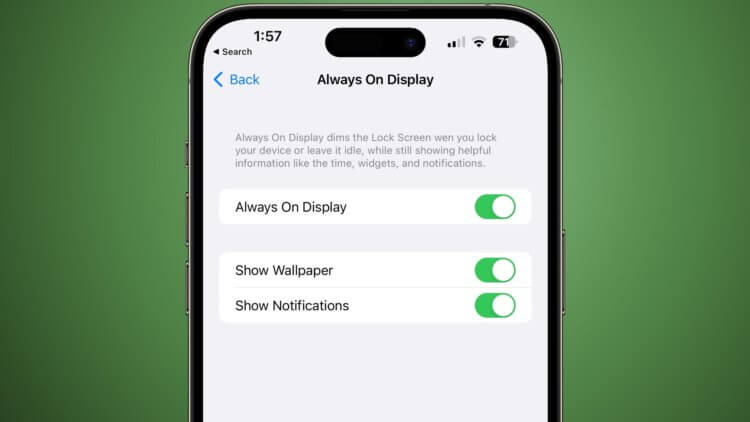 Как сделать Always On Display с черным экраном на iPhone 14 Pro как на Андроиде