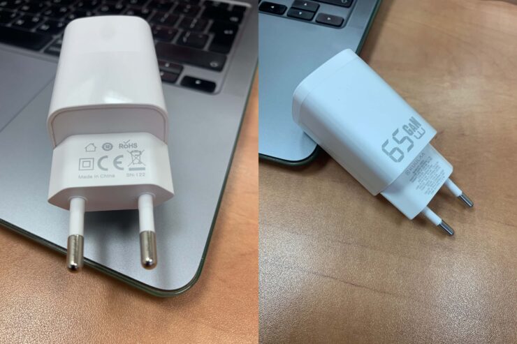 Зарядка для Apple Watch. Зарядкой на 65 Вт можно легко зарядить даже ноутбук. Фото.