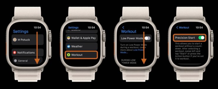 Тренировка в Apple Watch. На обычных Apple Watch такой настройки нет. Тренировка в Apple Watch. На обычных Apple Watch такой настройки нет. Фото.