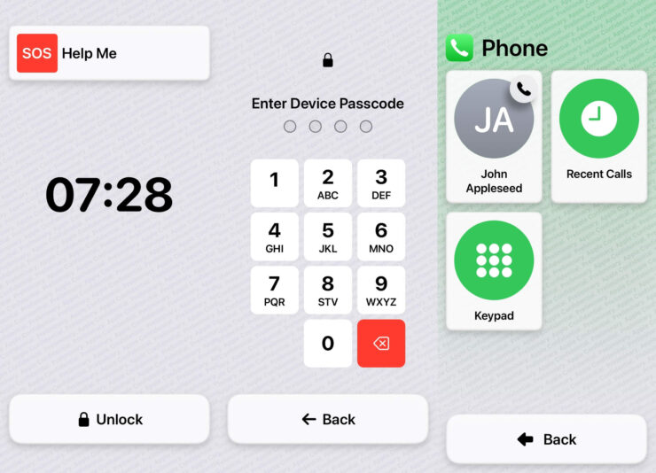 Айфон для пожилых. Экран блокировки выглядит очень оригинально. Фото.