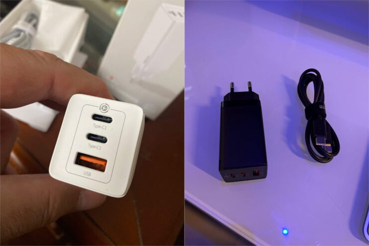 GaN-зарядки маленькие, но эффективные. Фото.