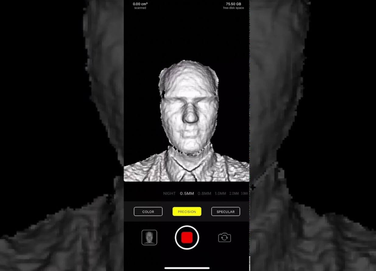 Heges 3D Scanner — распознавание объектов. Приложение задействует все датчики смартфона для создания 3D-макета. Фото.