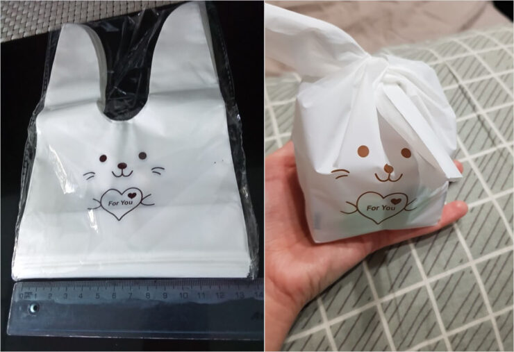 Пакеты для новогоднего подарка. В такой пакет можно упаковать конфеты или новогодние печенья для детей. Фото.